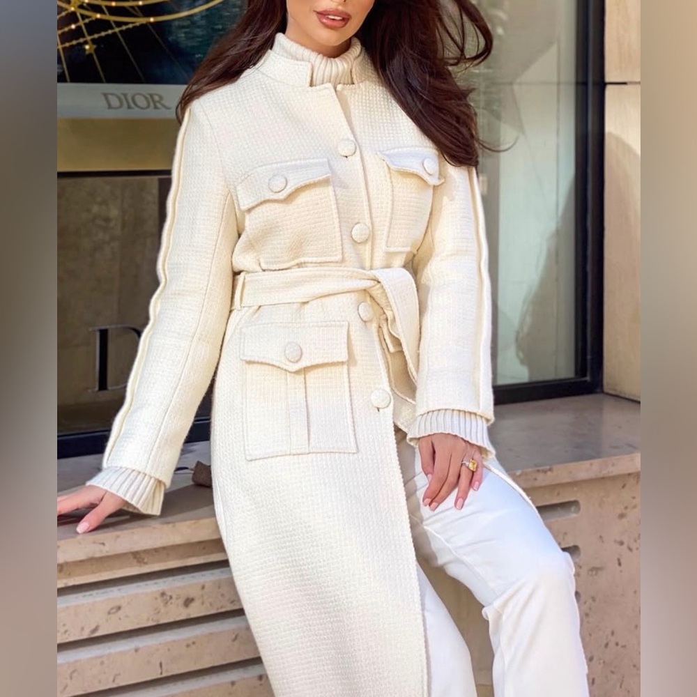 Tweed Belted Coat